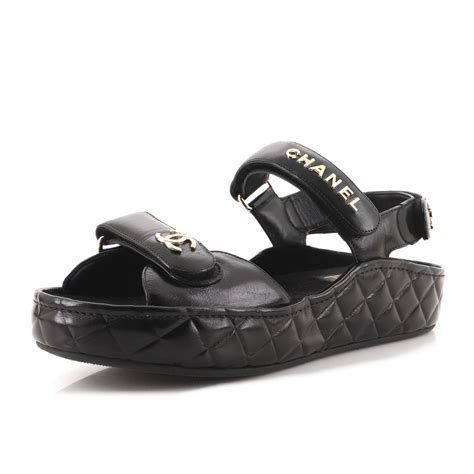 chanel velcro sandals replica|chanel quilted sandals 2020.